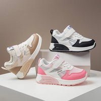 KIds Spring/autumn Fashionable Breathable Thick Sole Lightweight Sports Sneakers Baby Soft/Simple School Students Running Shoes Good Vibrations