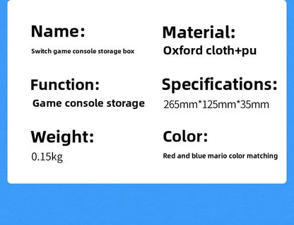 Storage Bag For Switch Portable NS Console Switch OLED Game Accessories Carrying Case Travel Cover Set Good Vibrations