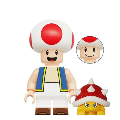 Super Mario Bros Figures Dolls Assemble Ornament Anime DIY Kids Toy Mini Desk Funny Decoration Assembly small Toys Accessories Good Vibrations