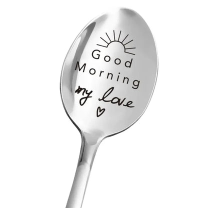 Valentines Day Gift Stainless Steel Milk Coffee Spoons Love Letter Wedding Souvenirs Anniversary Gift for Girlfriend Boyfriend Good Vibrations