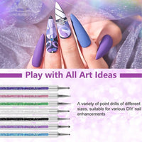 6/31Pcs Nail Art Brush Design Tip Painting Drawing Carving Dotting Pen FlatFan Liner Acrylic Gel UV Polish Manicure Tools Good Vibrations