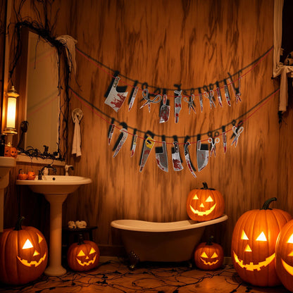 Halloween Decorations, Friday the 13th party, Insane asylum Halloween decorations, Spooky party decor, Good Vibrations