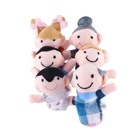 Toy Parent-child toys Boys Girls Toys Cartoon Doll Cloth Doll Toys Hand Puppet Plush Toys Finger Doll Family Finger Puppets Set Good Vibrations