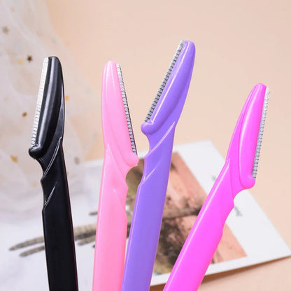 6/12Pcs Mix Color Eyebrow Razor Women Face And Body Safe Trimmer Hair Shaver Eye Brow Remover With Cover Small Makeup Tools Set Good Vibrations