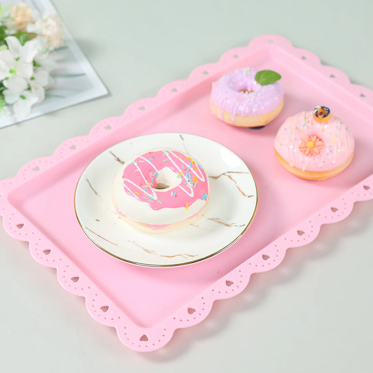 Plastic Dessert Pallet Birthday Party Decoration Adults Favors Plastic Serving Trays Birthday Party Wedding Baby Shower Supplies Good Vibrations