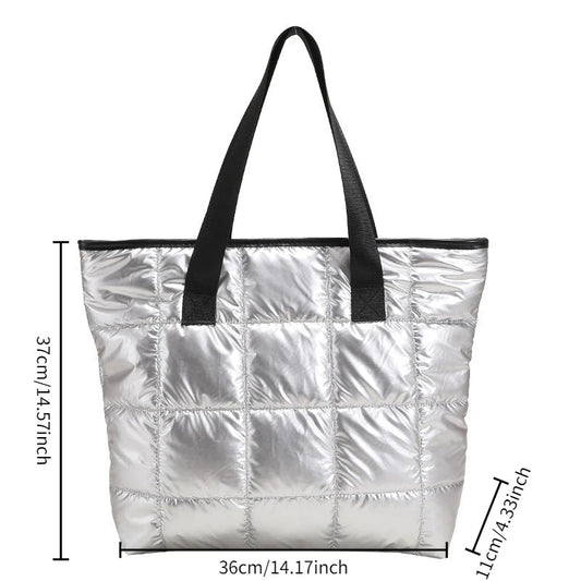 Women's shoulder bag light large bag women's fashion cotton tote bag large capacity shoulder bag commuting bag Good Vibrations