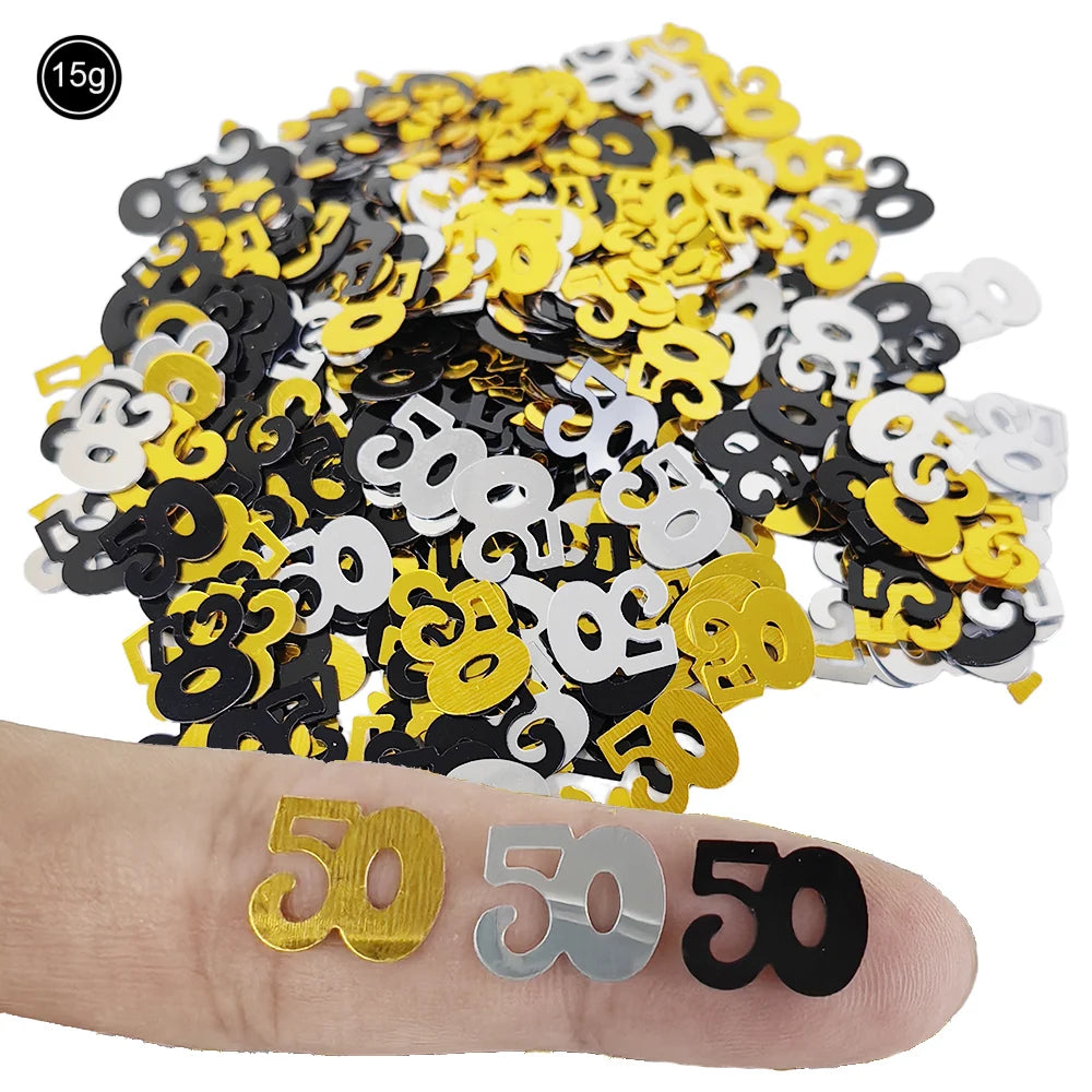 50th Birthday Party Supplies for Men Women Black and Gold 50 Years Old Party Paper Plates Cups Napkin Tablecloth Tableware Decor Good Vibrations