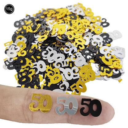 50th Birthday Party Supplies for Men Women Black and Gold 50 Years Old Party Paper Plates Cups Napkin Tablecloth Tableware Decor Good Vibrations
