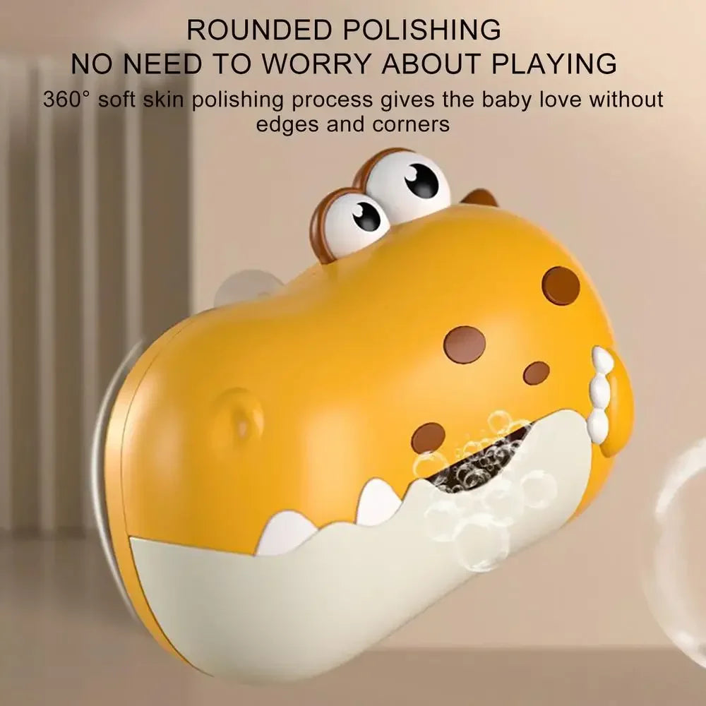 Bath Bubble Machine Music Automatic Bubble Blower Dinosaur Shape Electric With Suction Cup Children Bathing Companion For Kids Good Vibrations