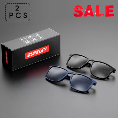 SUPKLEY Sports Sunglasses for Men Polarized Comfortable Wear Square Sun Glasses Male Light Weight Eyewear Accessory with Origina Good Vibrations