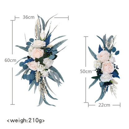 Large 2Pcs Artificial Flower Swag Floral Swag Garland Wedding Arch Flowers Kit for Sign Rustic Artificial Floral Swag Arch Decor Good Vibrations