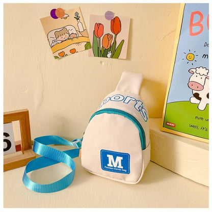 Crossbody Bag Letter Printed Chest Bag Simple Casual Shoulder Bag Adjustable Shoulder Strap Versatile Crossbody Bag Girl Boy Good Vibrations