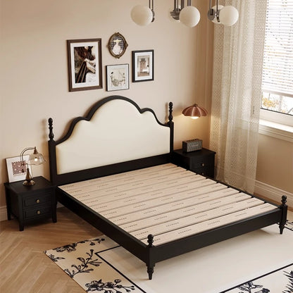 Wooden Retro Double Beds Luxury Designer Home Storage Upholstered Bed Bed Adult Couples Cama Box Casal Bed Room Furnitures Set Good Vibrations