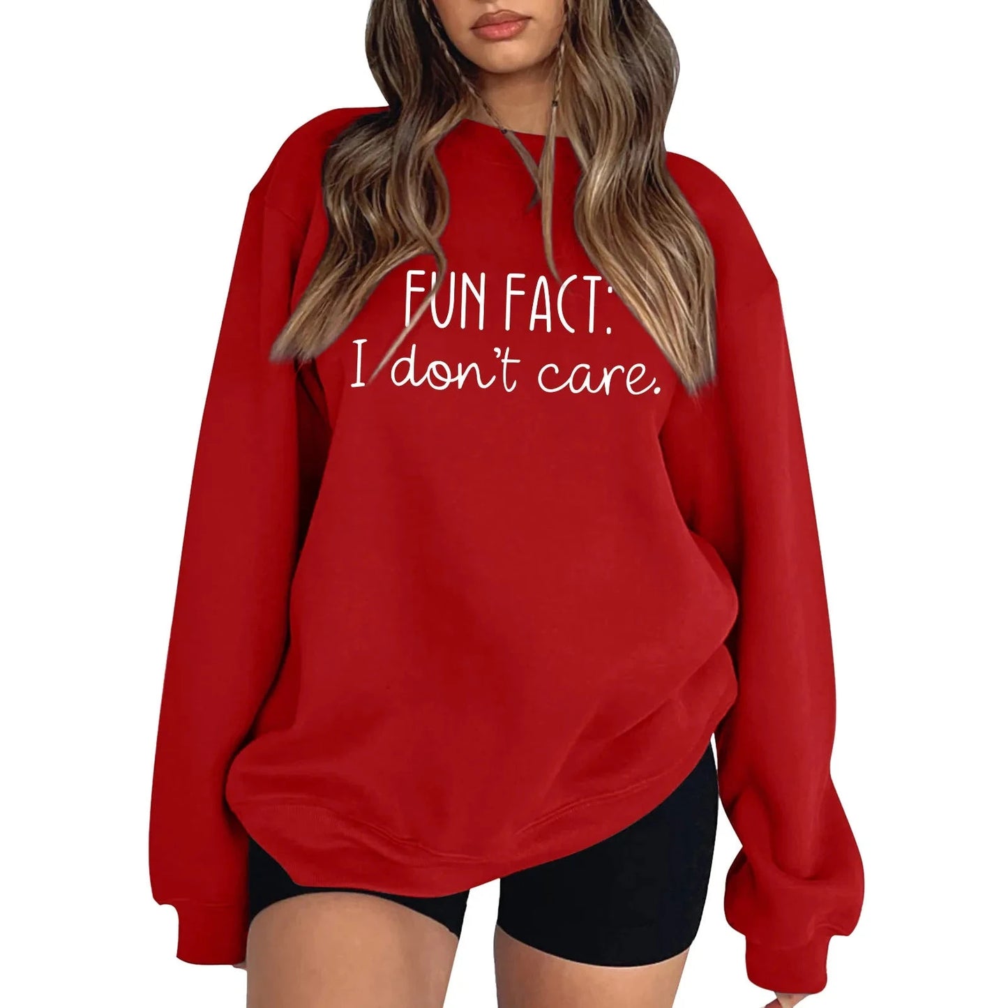Long Sleeved Round Neck Pullover Top Women'S Sweatshirt Womens And Winter Loose Top Warm Sweatshirts Autumn Female Clothing Good Vibrations