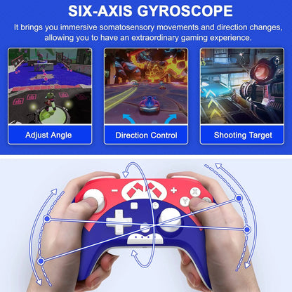 Wireless Switch Pro Controller for Switch 1/Switch 2/Lite/OLED, Bluetooth Control with Turbo/6-axis Gyro/Vibration Good Vibrations