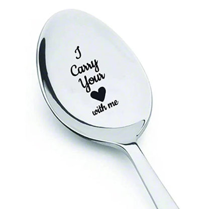 Valentines Day Gift Stainless Steel Milk Coffee Spoons Love Letter Wedding Souvenirs Anniversary Gift for Girlfriend Boyfriend Good Vibrations
