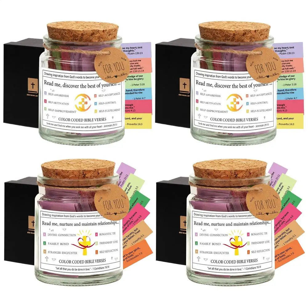 Bible Verses In A Jar Prayer Cards Scripture Jar Color Coded Bible Verses In A Jar Christian Religious Bible Jar Prayer Jar Hope Good Vibrations Adult Super Store