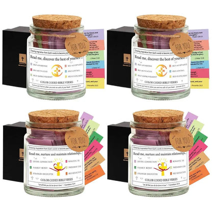 Bible Verses In A Jar Prayer Cards Scripture Jar Color Coded Bible Verses In A Jar Christian Religious Bible Jar Prayer Jar Hope Good Vibrations Adult Super Store