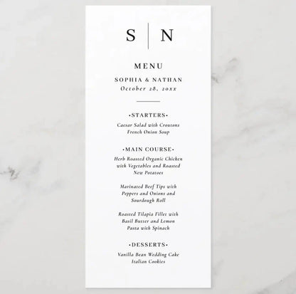 Customizable Wedding Menu, Personalized Wedding Menu, Green leaves and Flowers Menu Cards for Wedding, Custom Wedding Table Menu Good Vibrations