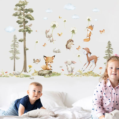 Cartoon Animals decals wall stickers for kids rooms children bedroom wall decals 3d vivid poster Decoration murals Beby Favors Good Vibrations