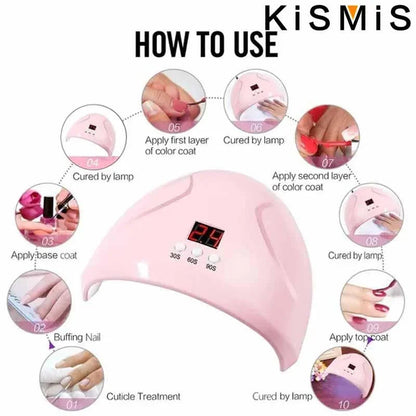 36W UV LED Nail Lamp for Gel Polish Curing Professional Nail Dryer Manicure Machine with Fast Drying Technology Good Vibrations