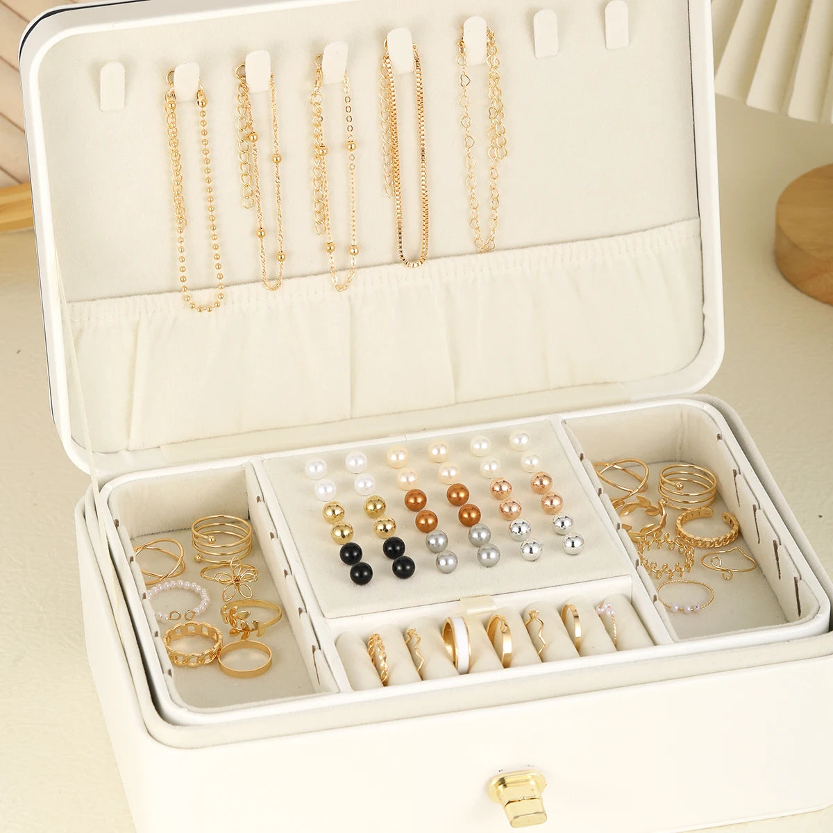 62-Piece Chic Jewelry Set Collection - Jewelry Sets for Women with Earrings, Rings,Bracelet Stylish Accessories for Daily Outfit Good Vibrations