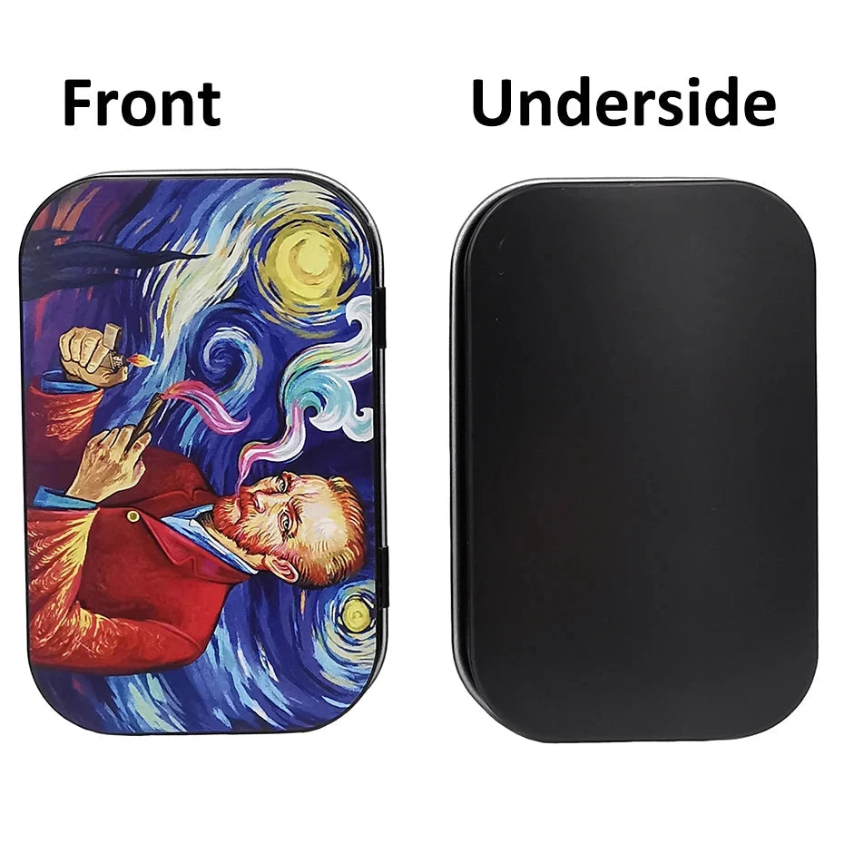 Cigarette Case Box Flip Cap Tobacco Storage Smoke Humidor Rolling Paper Jewelry Candy Coin Key Organizer Tin Flip Gifts Sealed Good Vibrations