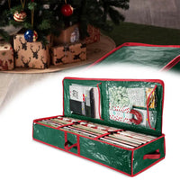 Christmas Tree Storage Bag Gift Wrapping Storage Box Durable Christmas Wrapping Paper Storage Bag Foldable Xmas Tree Organizer Good Vibrations