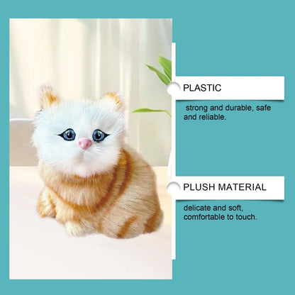 Robot Cat Toys Interactive Cat Meow Toy Funny Interactive Cat Robot Creative Robotic Cat Barking Meow Kitten for Chilren Good Vibrations