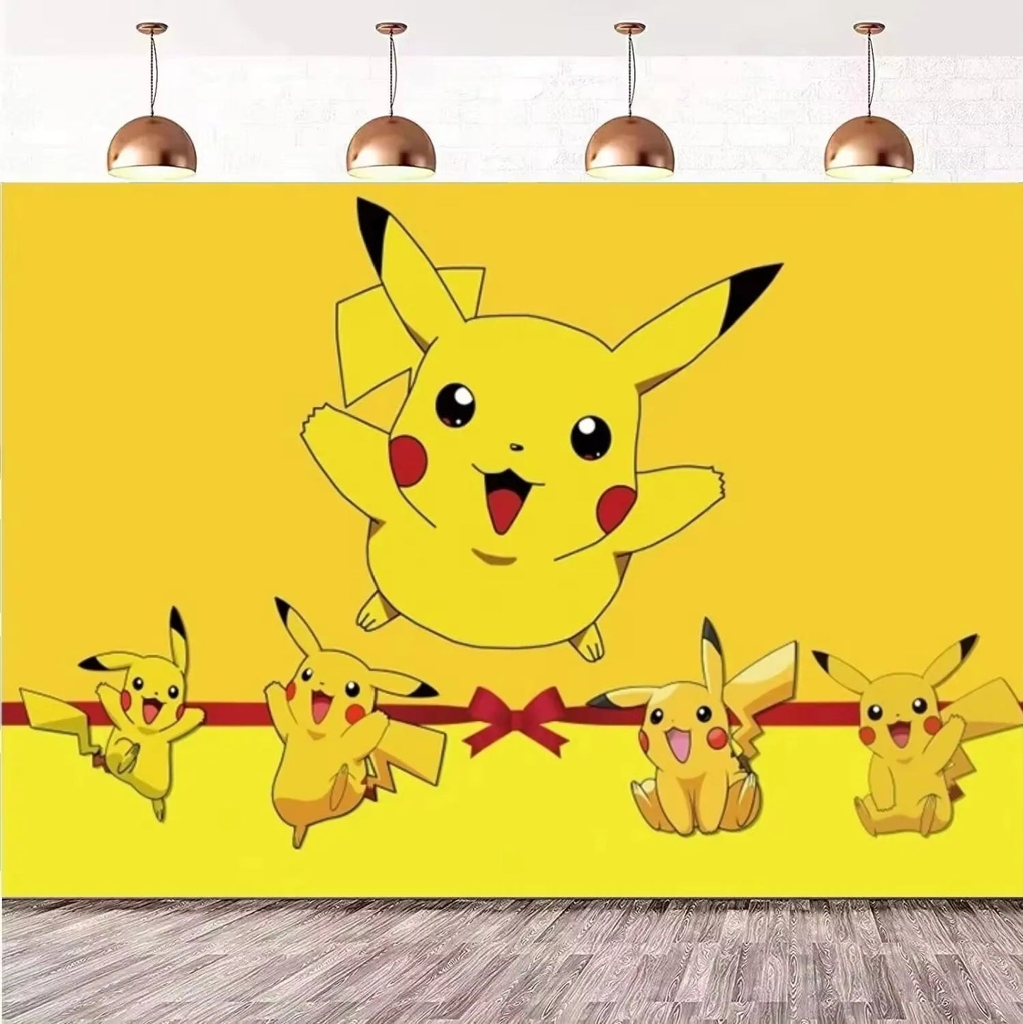 Pokemon Birthday Party Supplies Pikachu Decoration Banner Balloons Tableware Set Plates Napkins Baby Shower Children's Toy Gifts Good Vibrations