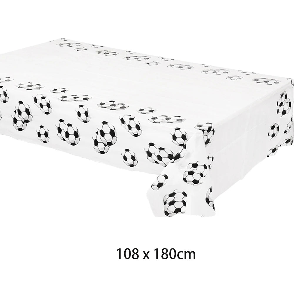 Soccer Party Disposable Tableware Paper Plates Cups Napkins Tablecloth Soccer Birthday Party Decoration Good Vibrations