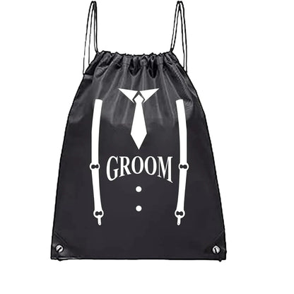 Groom and Groomsmen Storage Bag Proposal Bags Groom Crew Bag Groomsmen Gift Drawstring Bag for Bachelor Party Groom to Be Item Good Vibrations