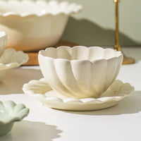 Early Spring Simple Dish Set Home Ins Wind Ceramic Tableware Light Luxury Modern Good Vibrations