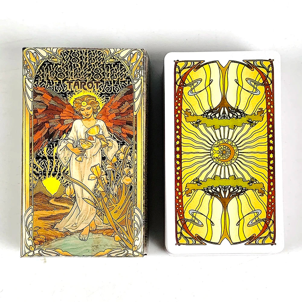 Tarot Card A 78 Cards Deck Classic Occult Divination Cards Game For Beginners,Ideal for Divination, Meditation & Gift Good Vibrations