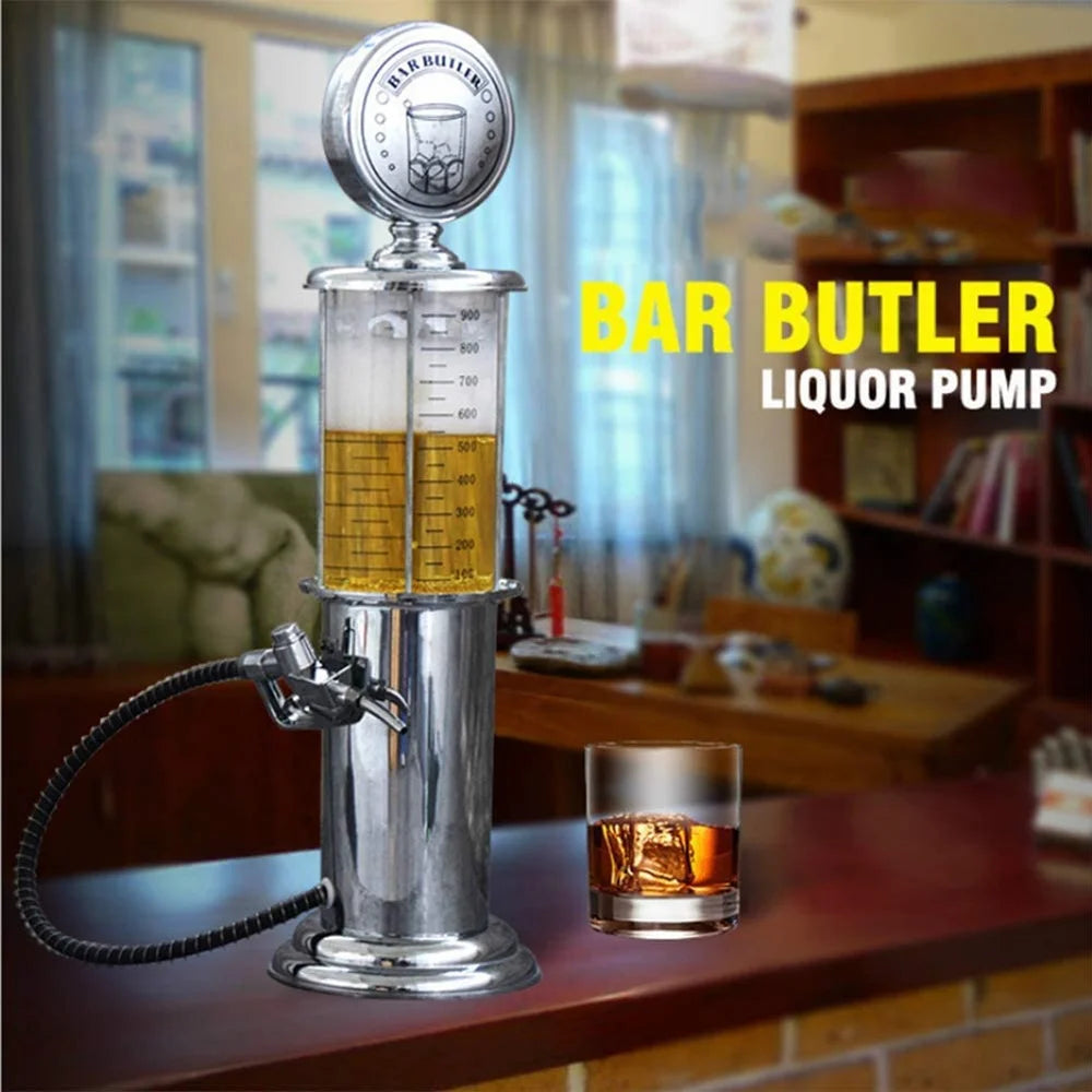 Gas Pump Dispenser for Drinks, Gas Pump Whiskey Wine Decanter, Single/Double Gun Beer Dispenser, Beverage Whiskey Decanter Tower Good Vibrations Adult Super Store