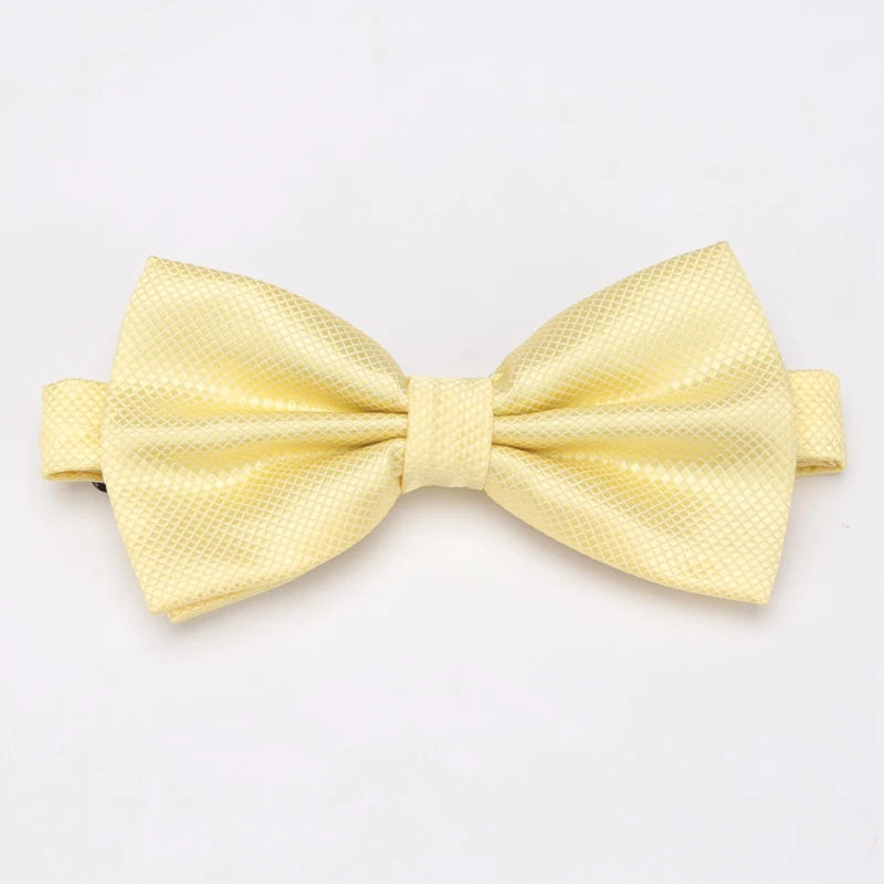 Men Bowties Solid Color Butterfly Wedding Necktie for Boys Girls Candy Bowknot Accessories Plaids Multicolor Adjust Neck Bow Tie Good Vibrations