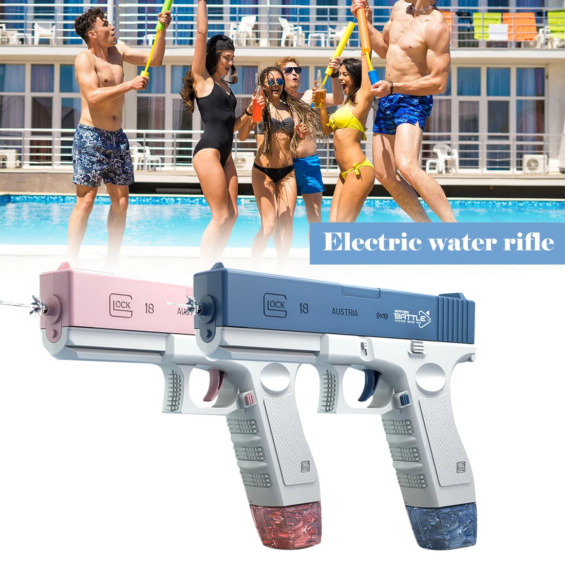 Electric Water Gun Toys Bursts Children's High-pressure Strong Charging Energy Water Automatic Water Spray Children's Toy Guns Good Vibrations