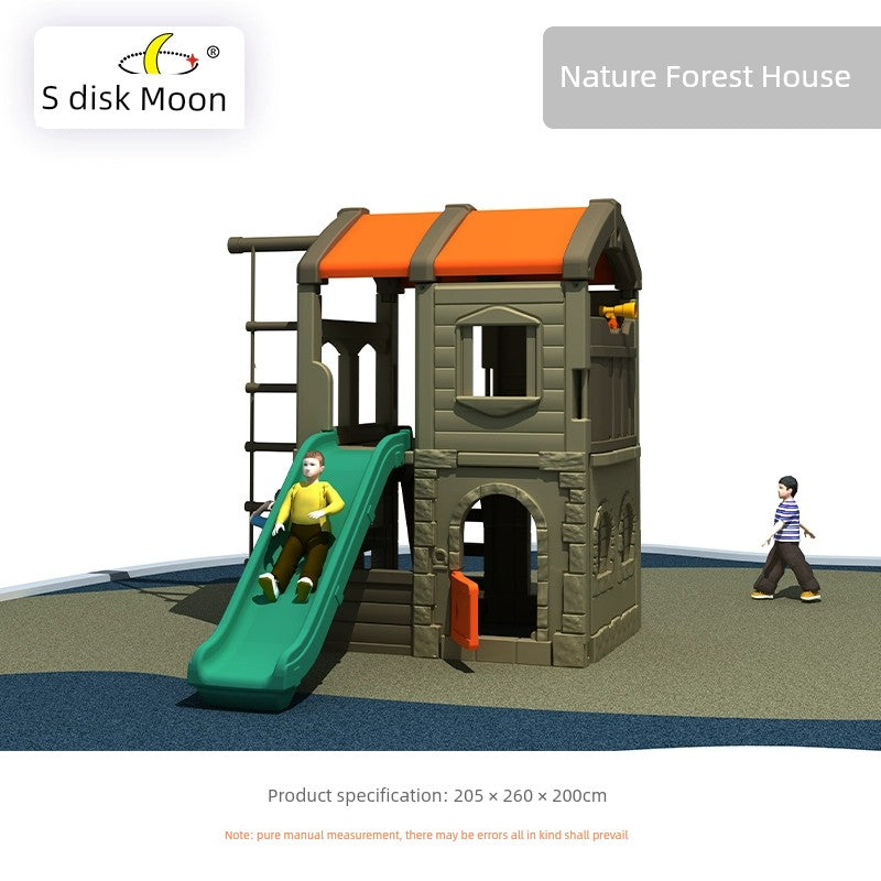 Kids' Playhouse Outdoor Play House Toys Indoor Multifunctional Small House Slide Combination Mushroom House Amusement Park Good Vibrations