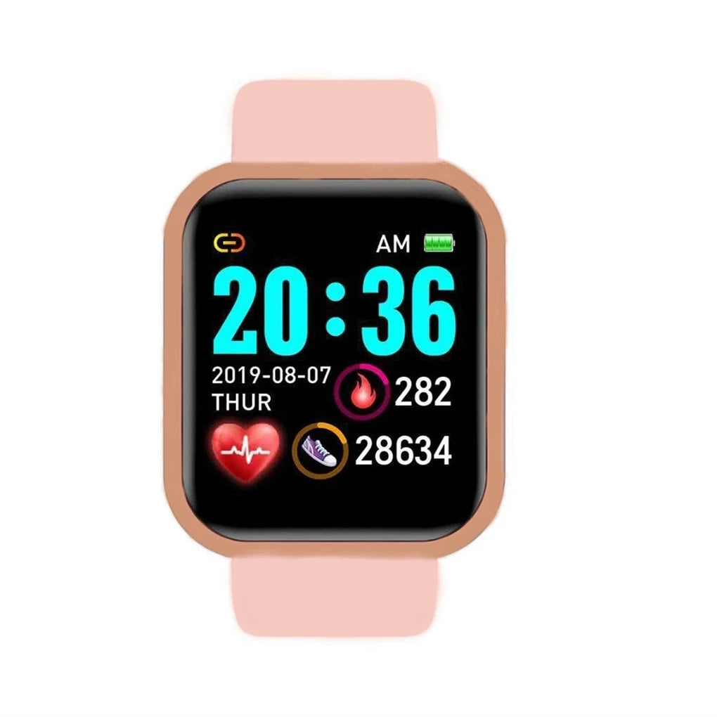 Smart Watches Fitness Bracelet Women Men Bluetooth Connected Phone Music Sports Bracelet Sleep Monitor Y68 Clock Smartwatch D20 Good Vibrations Adult Super Store
