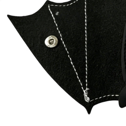 Coin Purse PU Leather Bat Gothic Bag Keychain Change Purse with Foldable Wings for Shopping Travel Work School Events Outdoor Good Vibrations
