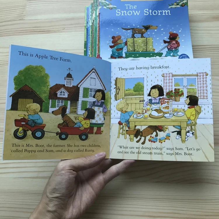 20Books/set 15X15Cm Kids Usborne Picture Books for Children Baby Famous Story English Child Book Educativo Infantil Good Vibrations