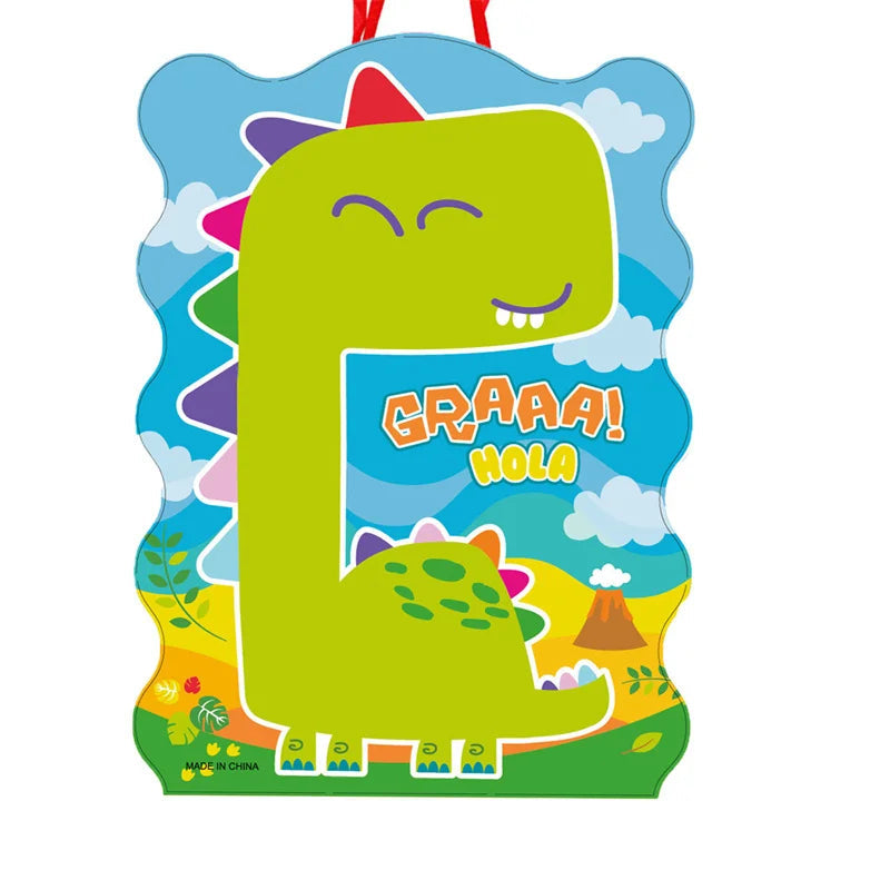 1pc Unicorn Theme Pinata Decoration Kid Boy Girl Birthday Party Game Props Hanging Paper Pinata Candy Gift Filler Dinosaur Pinat Good Vibrations