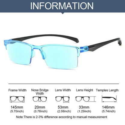 Smart Automatic Zoom Reading Glasses Anti Blue Ray Eyeglasses Autofocus Power Half-Rim Near Far Computer Glasses Good Vibrations