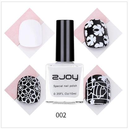 10ml Nail Stamping Polish Varnish Black White Colorful Nail Printing Lacquers for Stamping Plate 30 Colors Nail Stamping Polish Good Vibrations