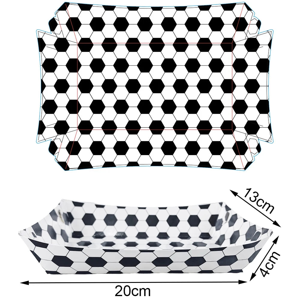 Soccer Party Disposable Tableware Paper Plates Cups Napkins Tablecloth Soccer Birthday Party Decoration Good Vibrations