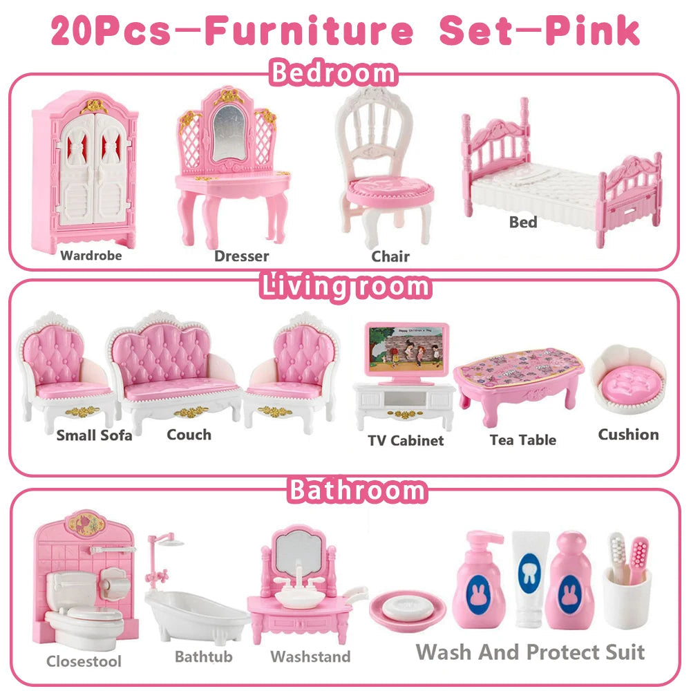 1:12 Dollhouse Ice Cream Truck Baby Bed Simulation Miniature Scene Display Dessert Car Bunk Bed Bathroom Kitchen Toy For Girl Good Vibrations