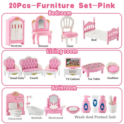 1:12 Dollhouse Ice Cream Truck Baby Bed Simulation Miniature Scene Display Dessert Car Bunk Bed Bathroom Kitchen Toy For Girl Good Vibrations