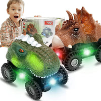 Dinosaur Toy for Kids car Tyrannosaurus rex electric universal boy toy dinosaur Interactive Games Animal Dinosaur Model Car Gift Good Vibrations