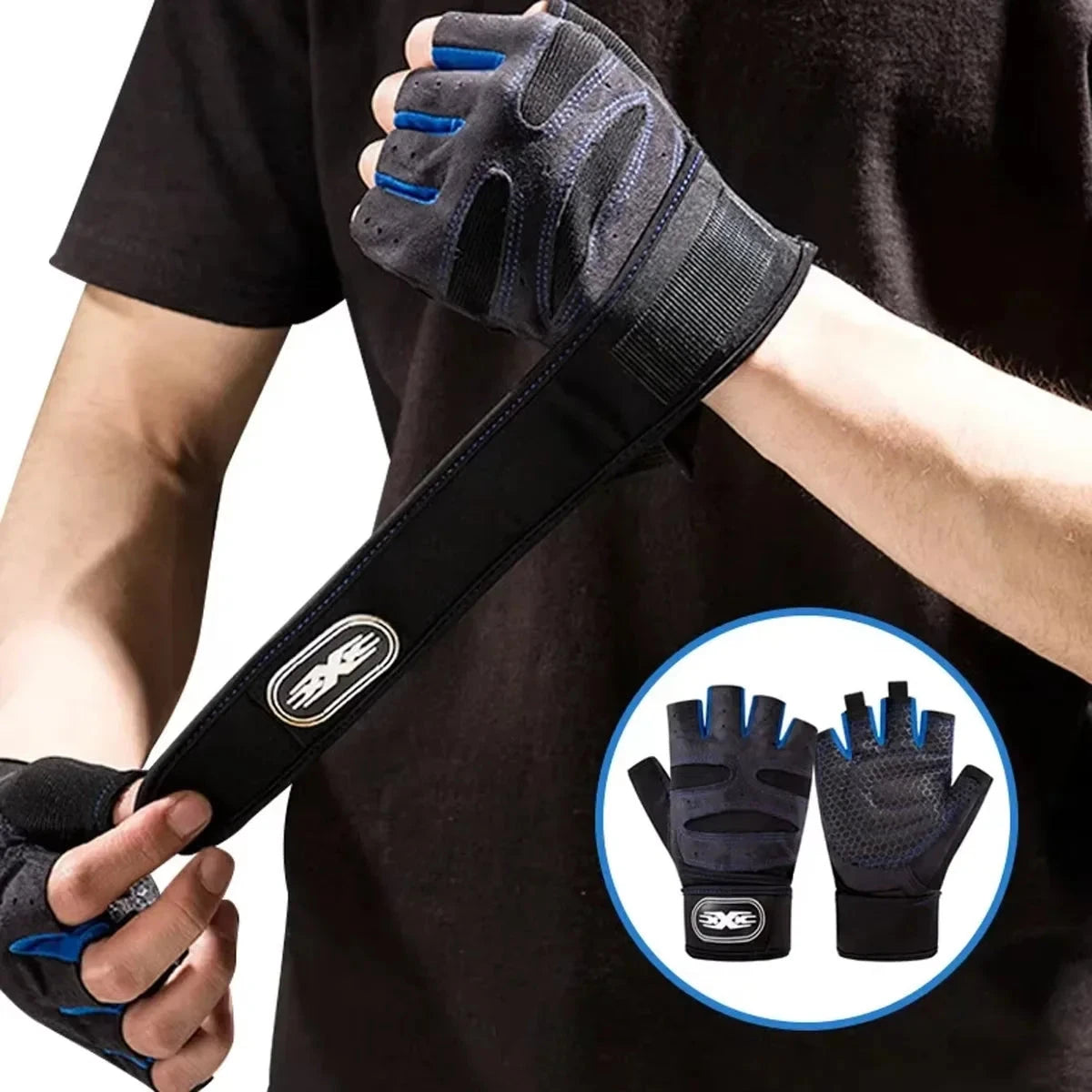 Men's Fitness Gloves Women's Fitness Weightlifting Wristband Gloves Fitness Training Sports Exercise Mountaineering Gloves Good Vibrations
