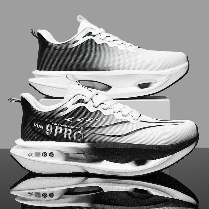 Summer Men's Running Shoes New Professional Carbon Plate Sports Training Shoes Outdoor Non-slip Shock-absorbing Tennis Shoes Good Vibrations